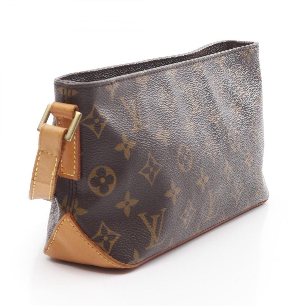 Louis Vuitton Canvas Trotteur Brown Shoulder Monogram Leather Bag